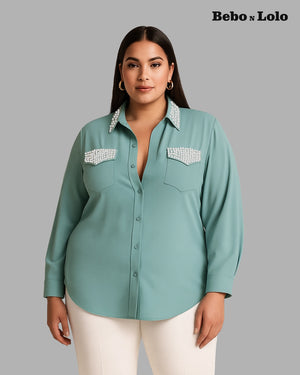 Heavy Studded Pearl Shirt