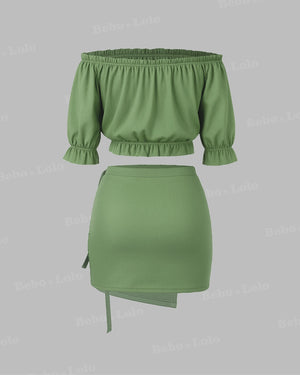 Off Shoulder Co-Ord Set 