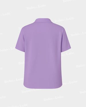 Rhinestone Work Plus Size Shirt