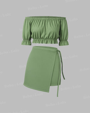 Off Shoulder Co-Ord Set 