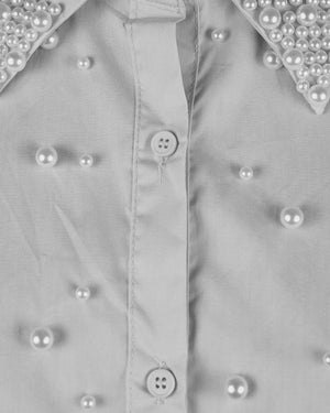 Pearl Stud Plus Size Shirt