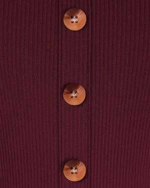Buttoned Ribbed Co-Ord Set