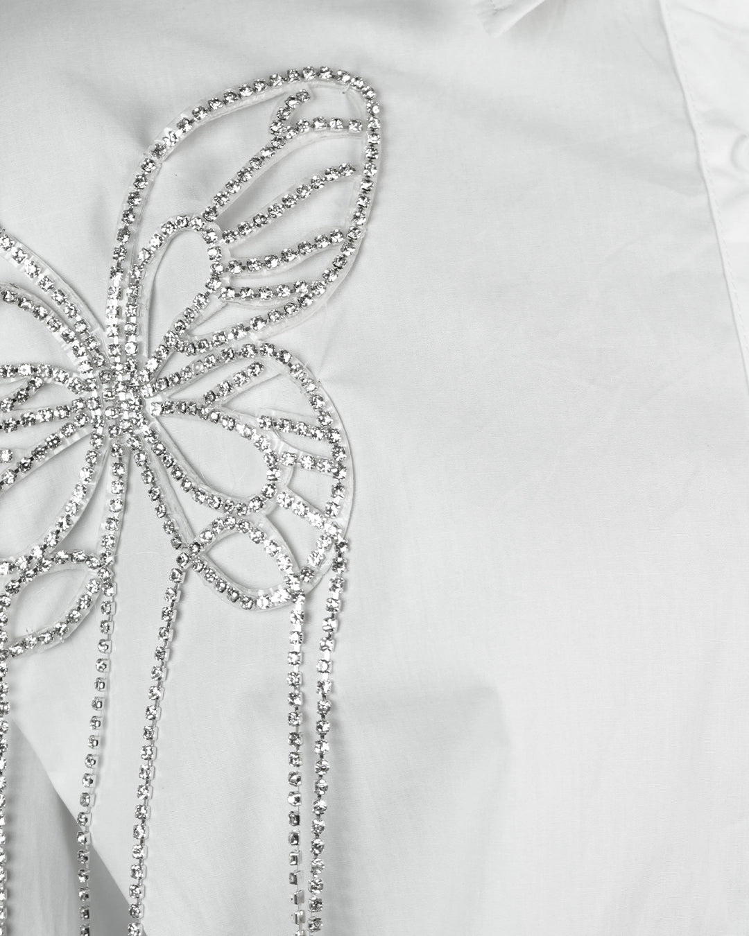 Crystal Studded Butterfly Plus Size Shirt