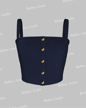 Buttoned Ribbed Co-Ord Set