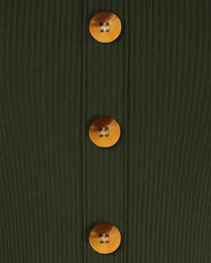 Buttoned Ribbed Co-Ord Set