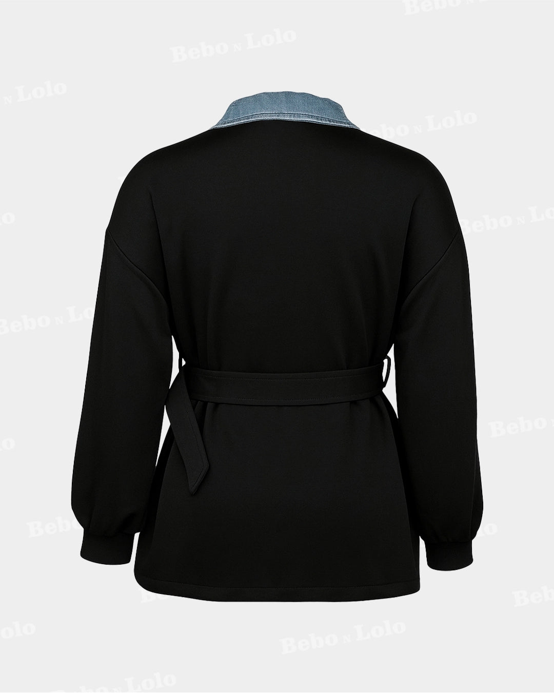 Black denim dress