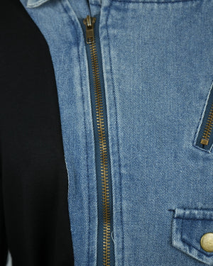Black denim dress