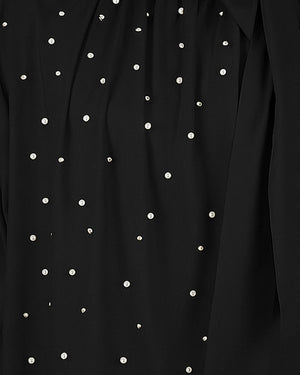 High Neck Shirt with Bow 