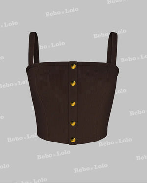 Buttoned Ribbed Co-Ord Set