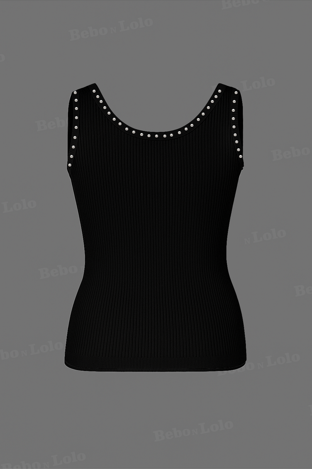 Contrast trim textured knit top