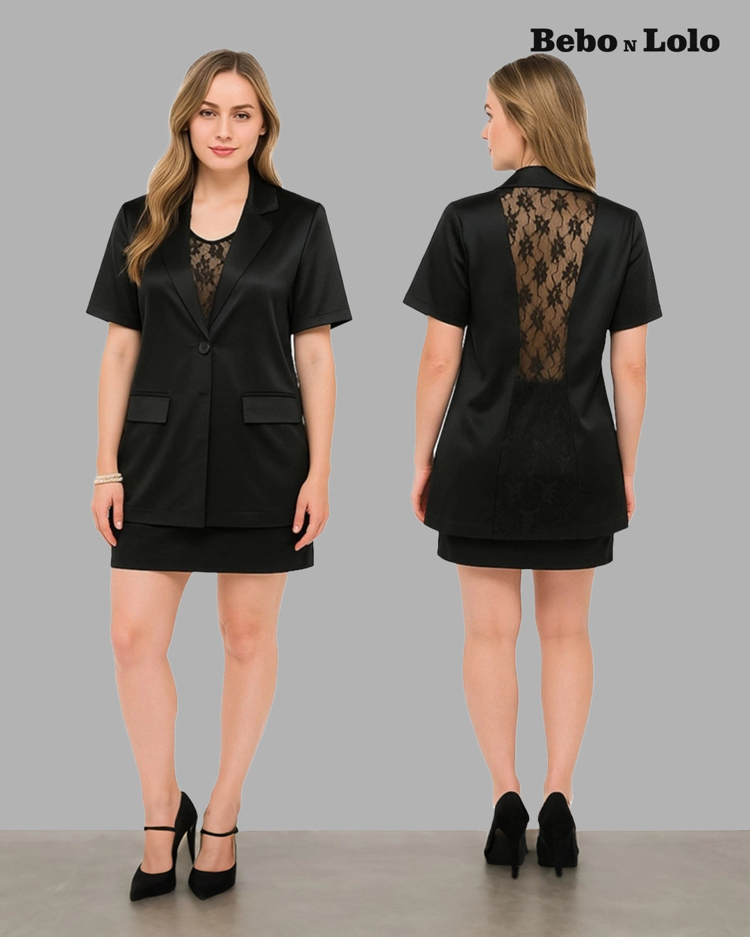 Short Sleeves Blazer - bebonlolo