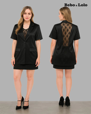Short Sleeves Blazer - bebonlolo