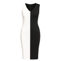 Black and white dress on a white background