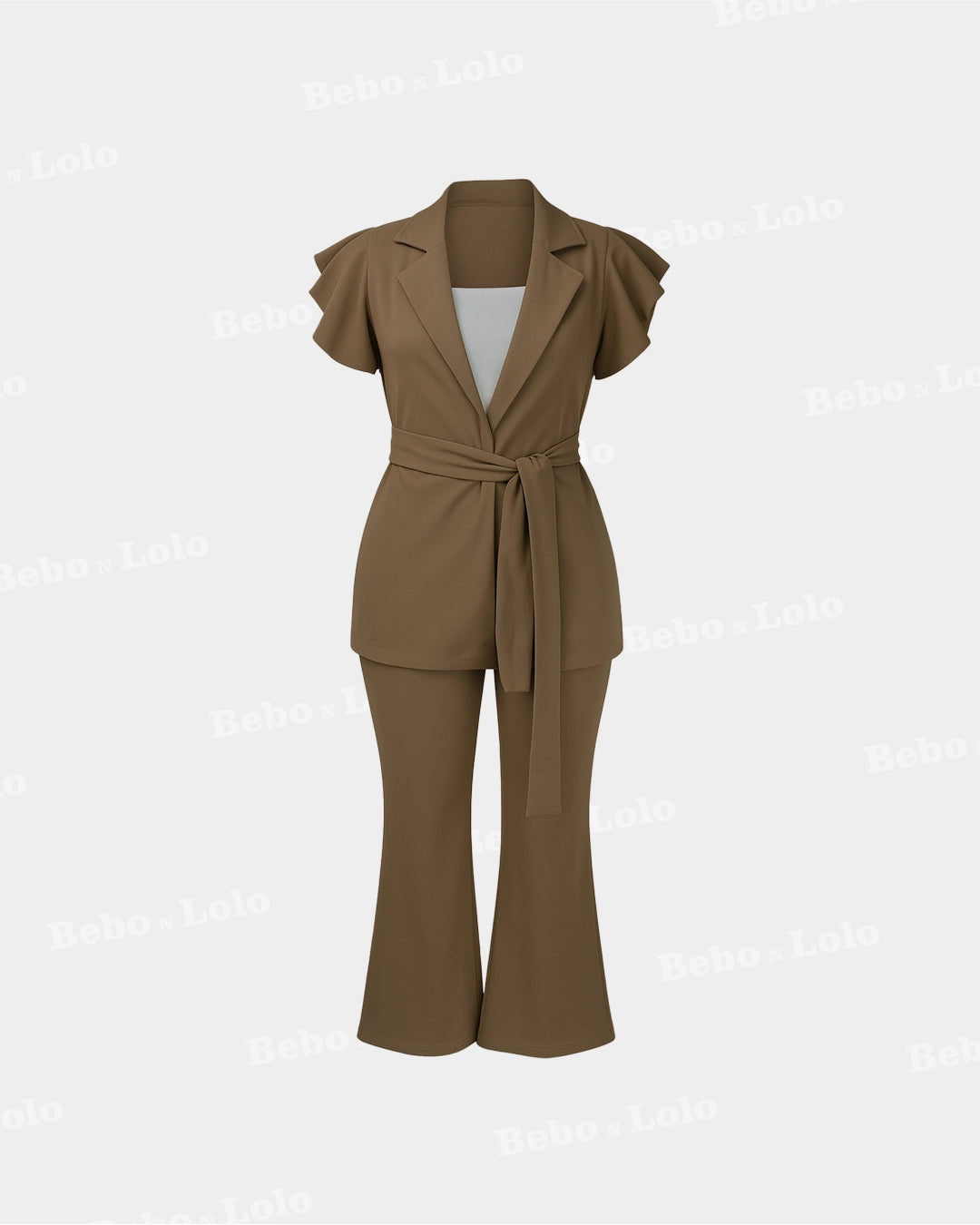Boss Mode Mocha Luxe Scuba Co-ord Set