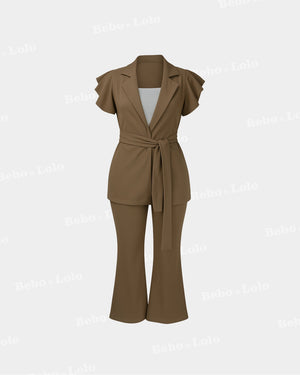 Boss Mode Mocha Luxe Scuba Co-ord Set