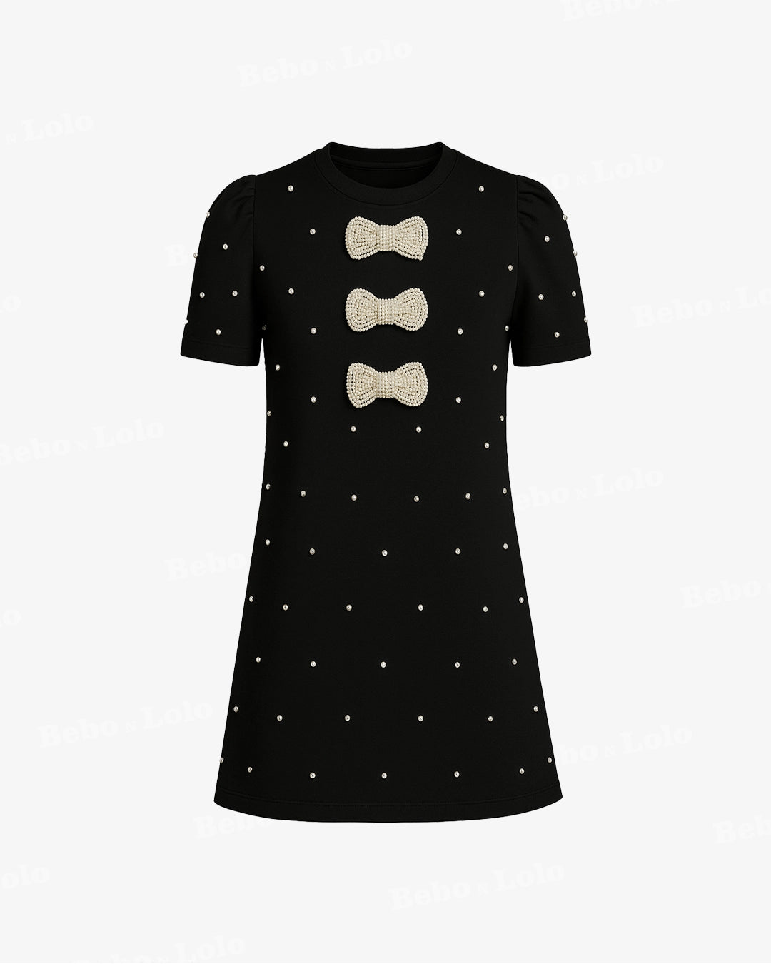 Mini Pearl Bow Dress - bebonlolo