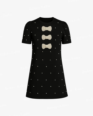 Mini Pearl Bow Dress - bebonlolo