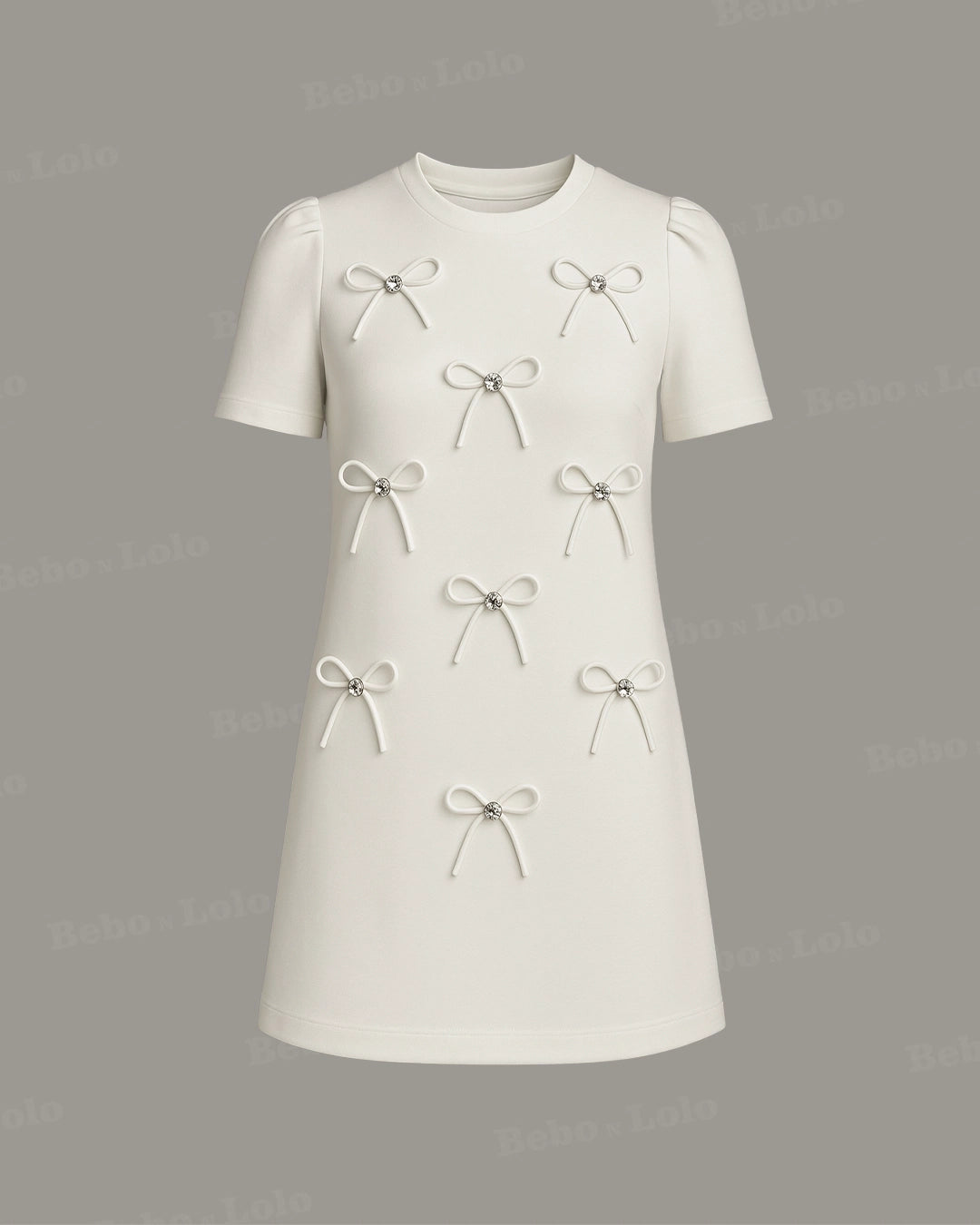 Silk Bow Mini Dress - bebonlolo