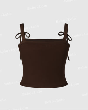 Bella Bow-Tie Ribbed Top