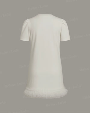 Mini Dress with Crystal Studs - bebonlolo
