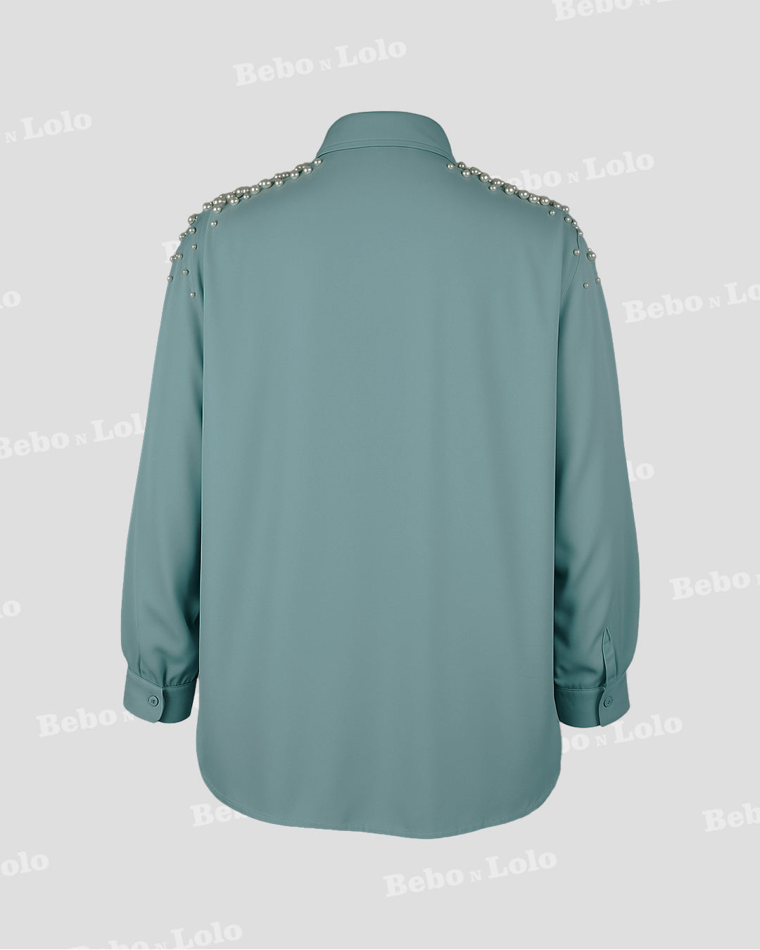 Pearl Shoulder Plus Size Shirt