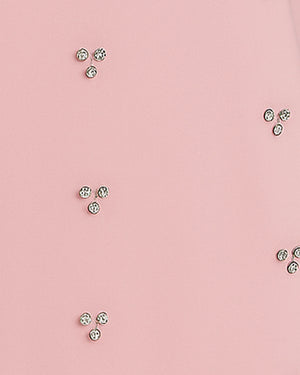 Mini Dress with Crystal Studs - bebonlolo