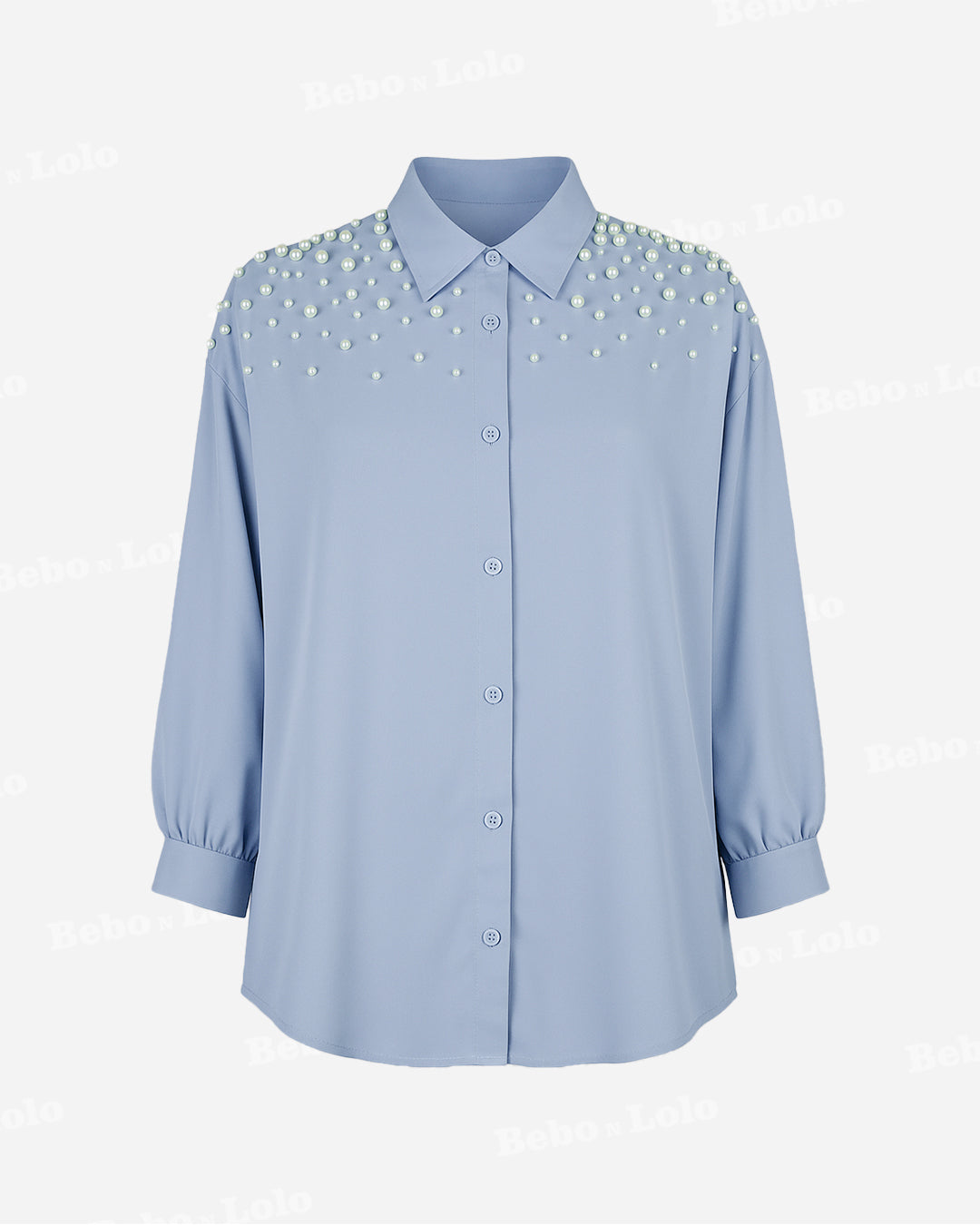 Pearl Shoulder Plus Size Shirt
