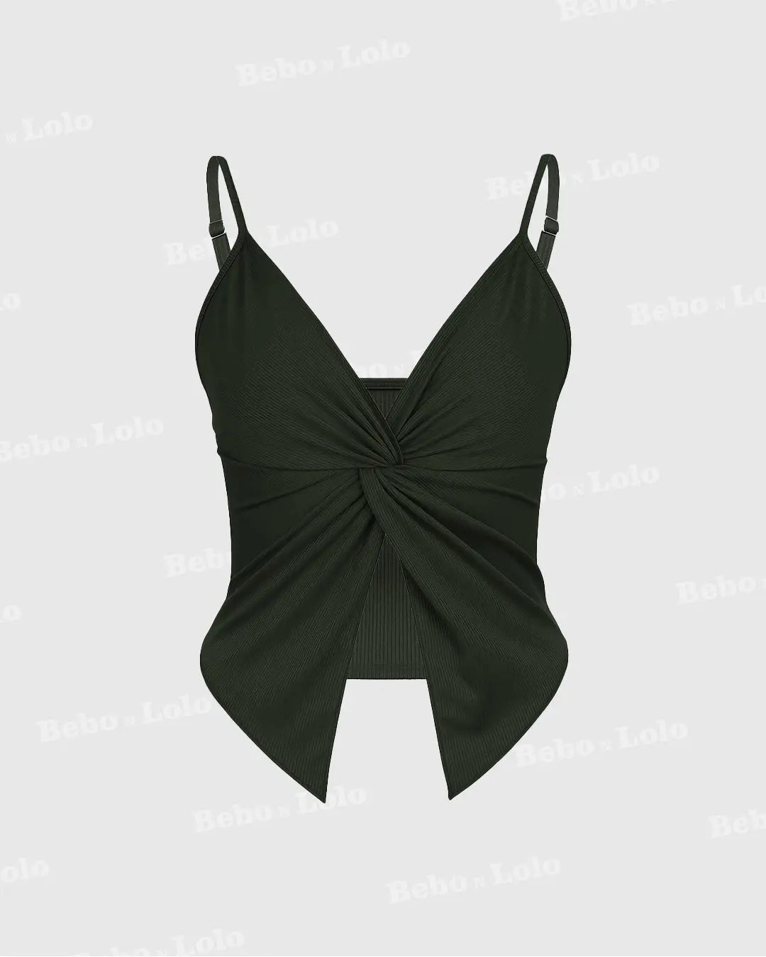 Twist Front Crisscross Sleeveless Top