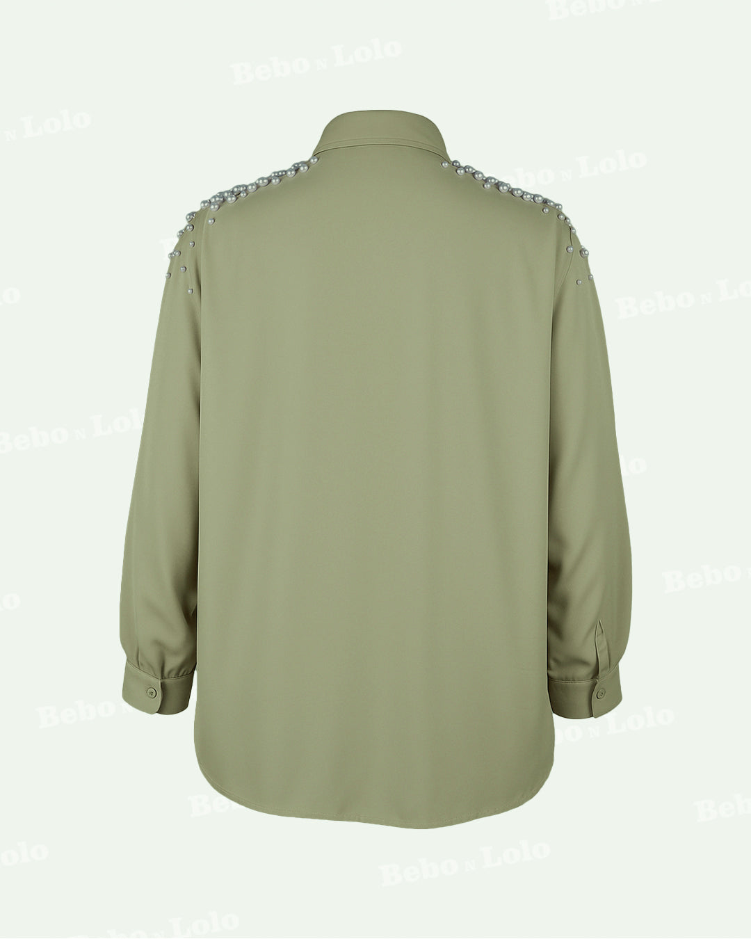 Pearl Shoulder Plus Size Shirt