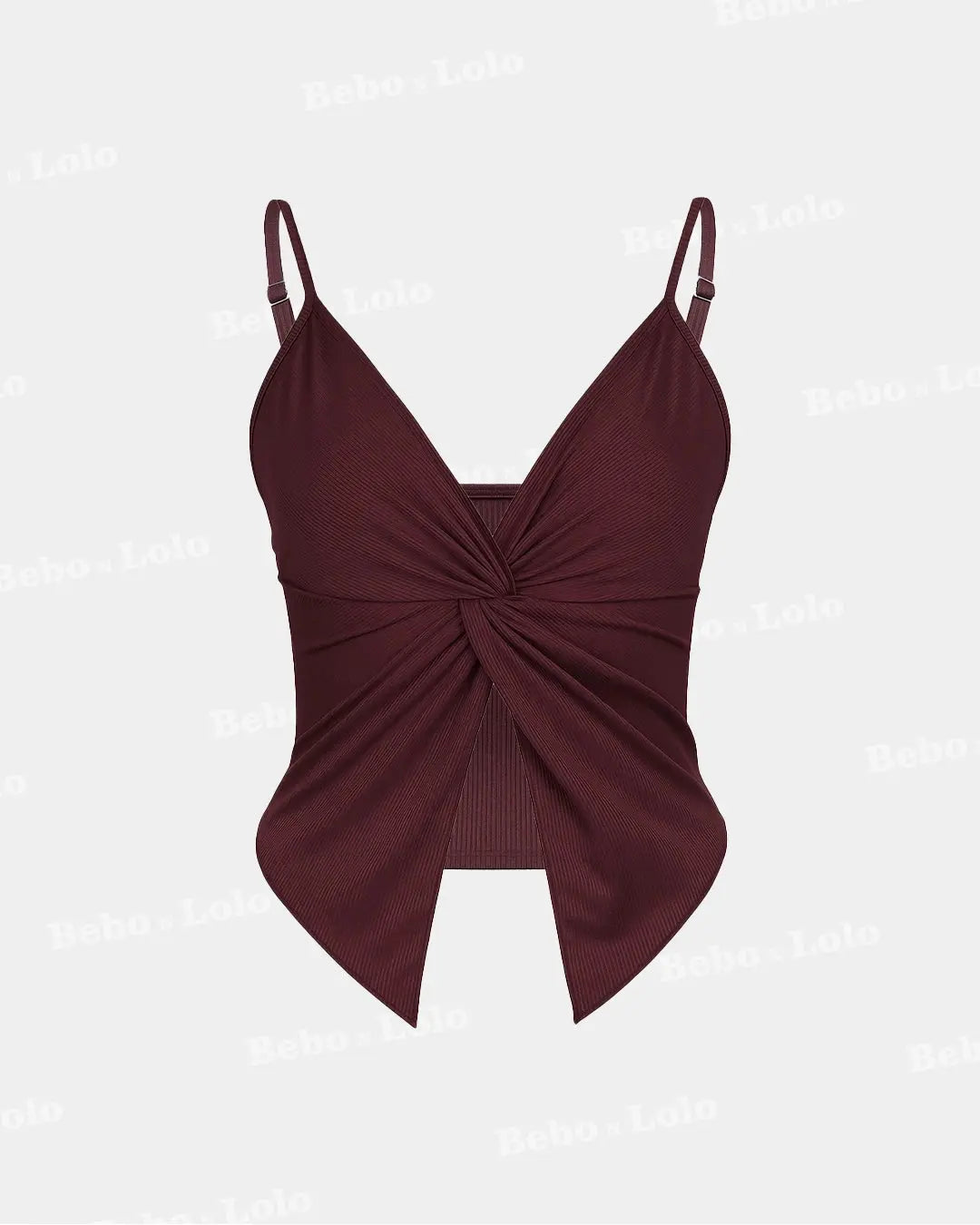 Twist Front Crisscross Sleeveless Top