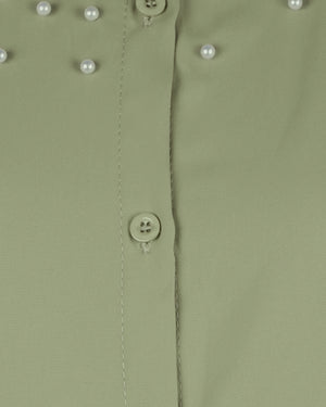 Pearl Shoulder Plus Size Shirt