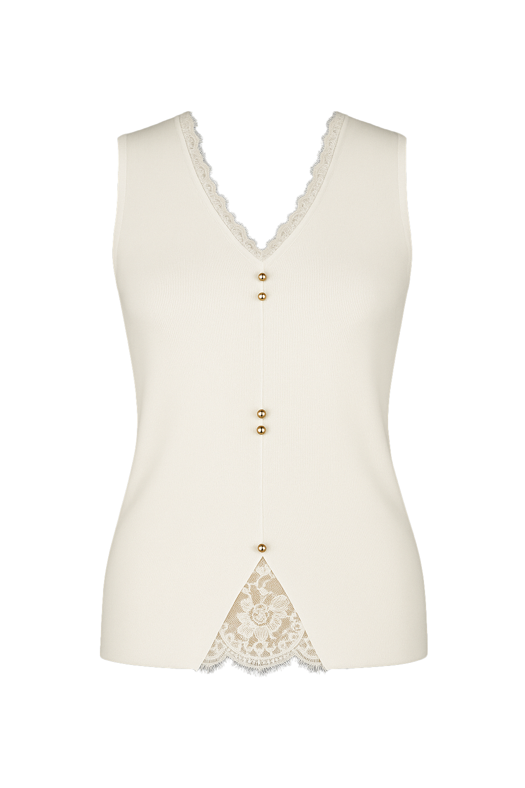 Luxe Pearl Button laced waistcoat