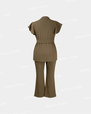 Boss Mode Mocha Luxe Scuba Co-ord Set