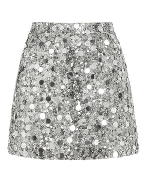 Sequin Mid Waist Mini Skirt