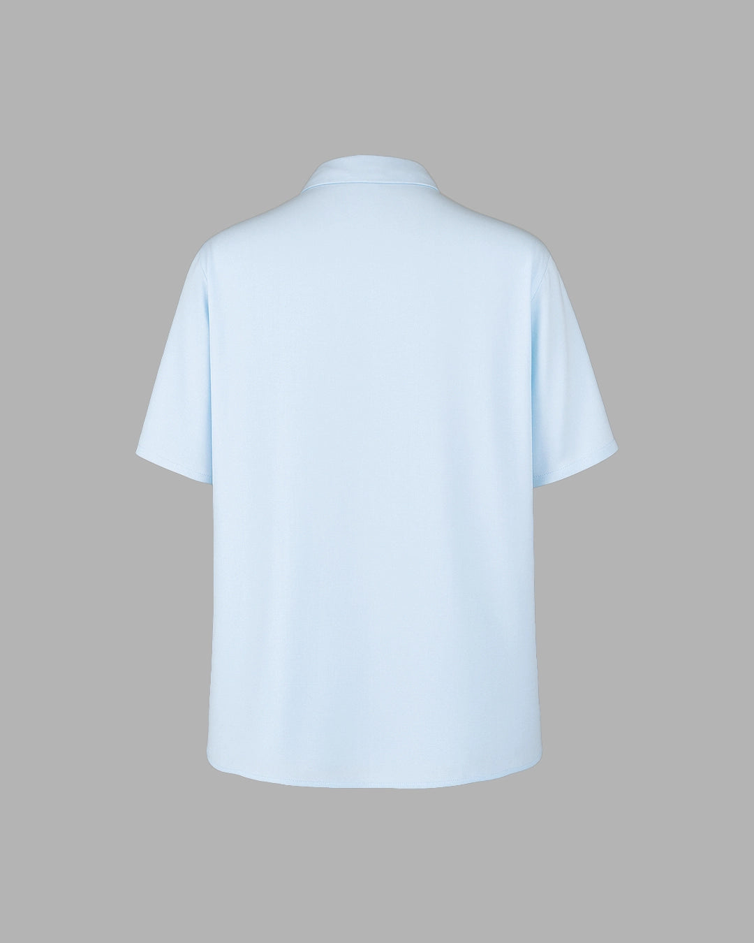Light blue t-shirt on a gray background