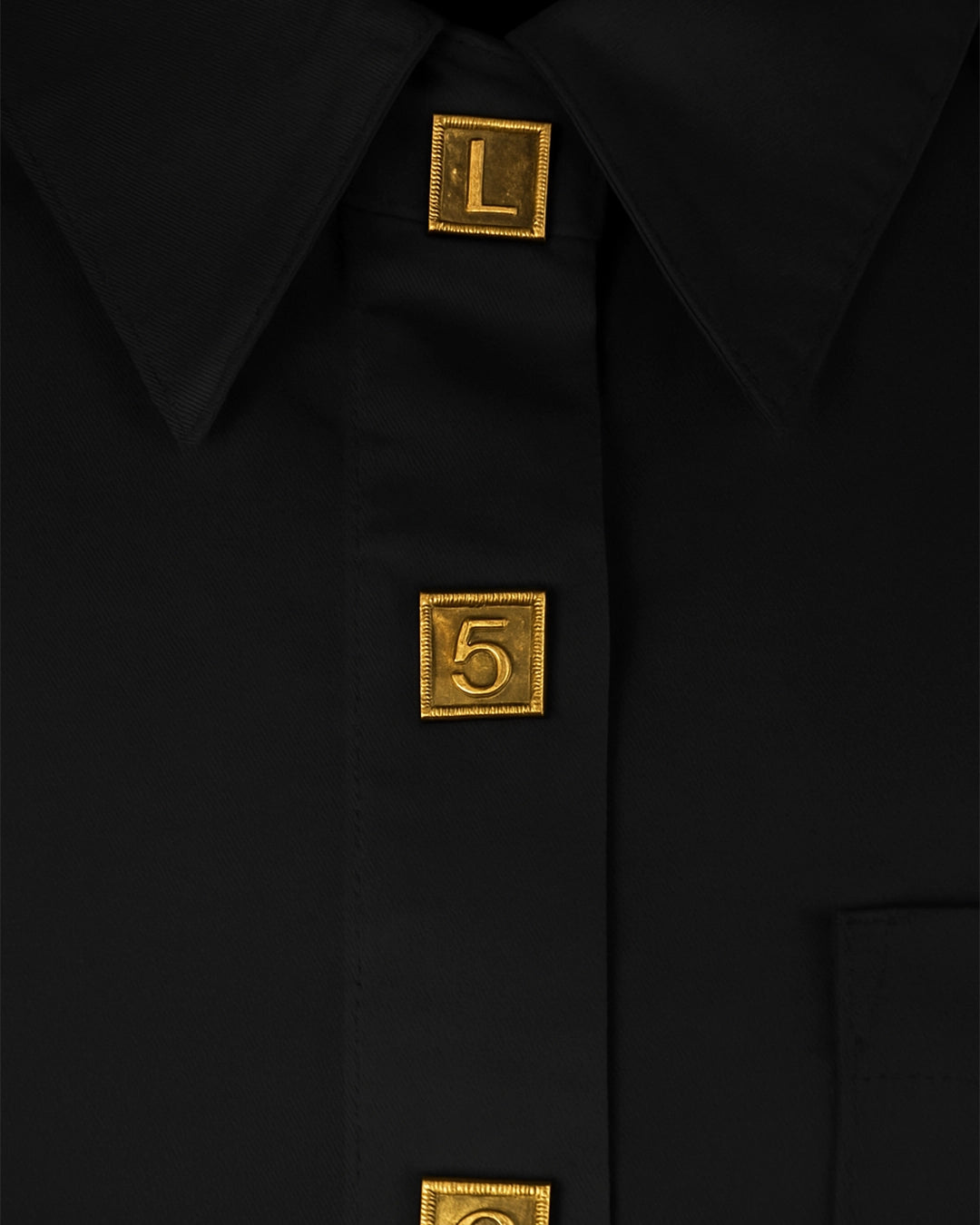 Lettered Button Plus Size Shirt