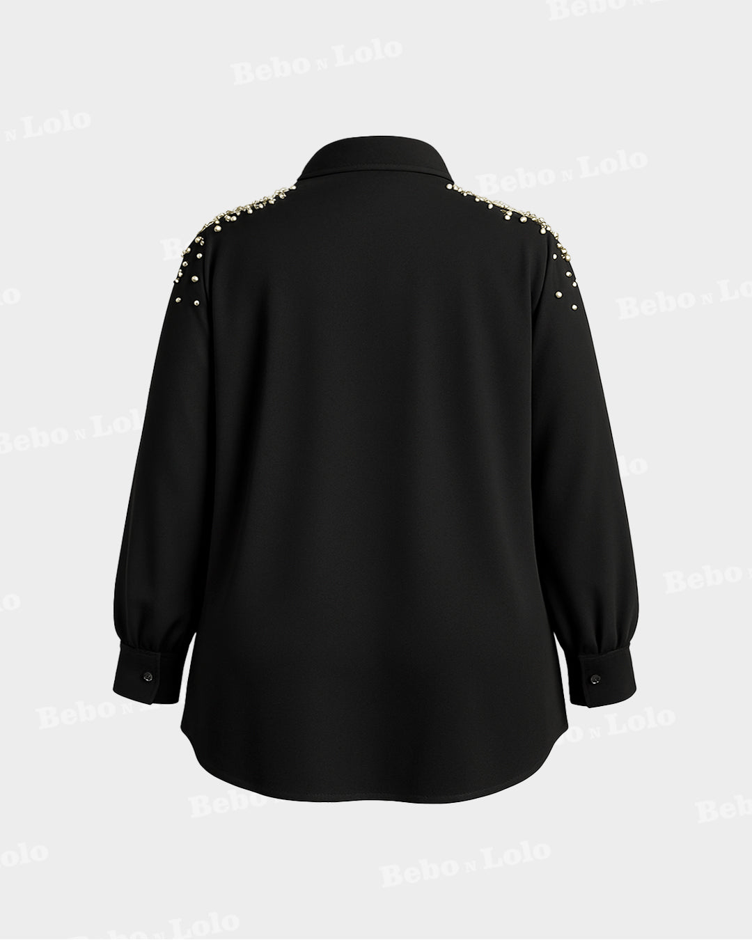 Pearl Shoulder Plus Size Shirt
