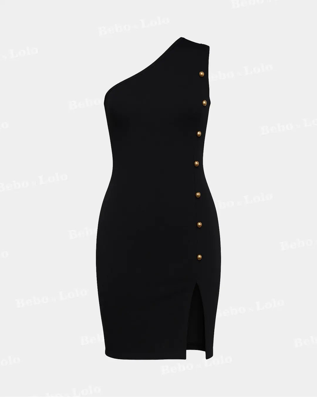 One Shoulder Asymmetric Mini Dress