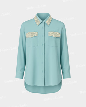 Heavy Studded Pearl Shirt