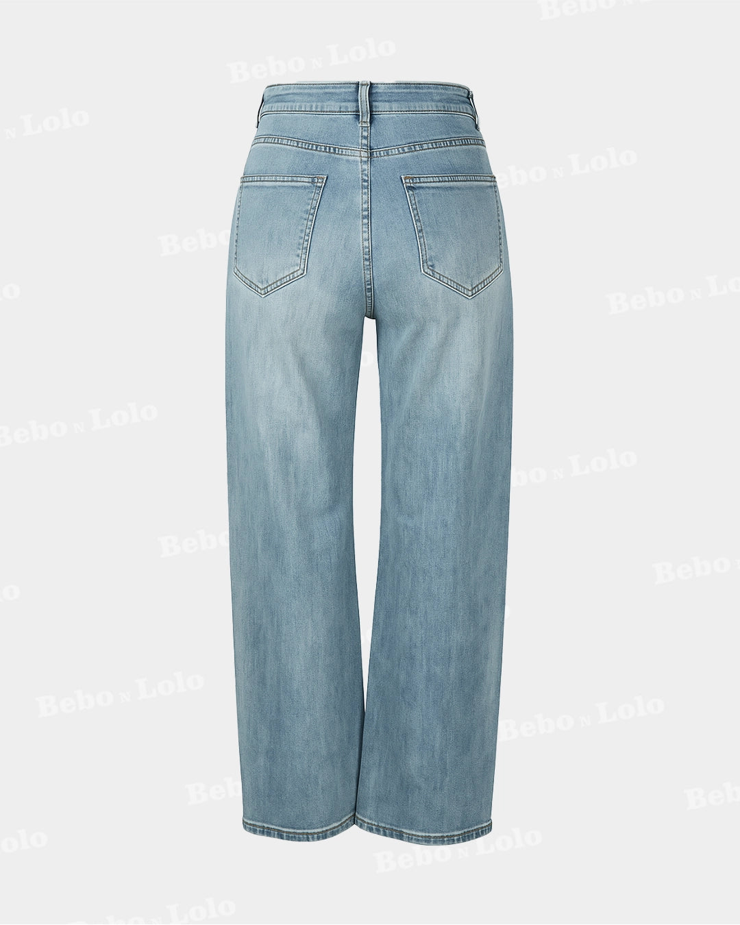 Crystal Heart Cutout Embellished Denim
