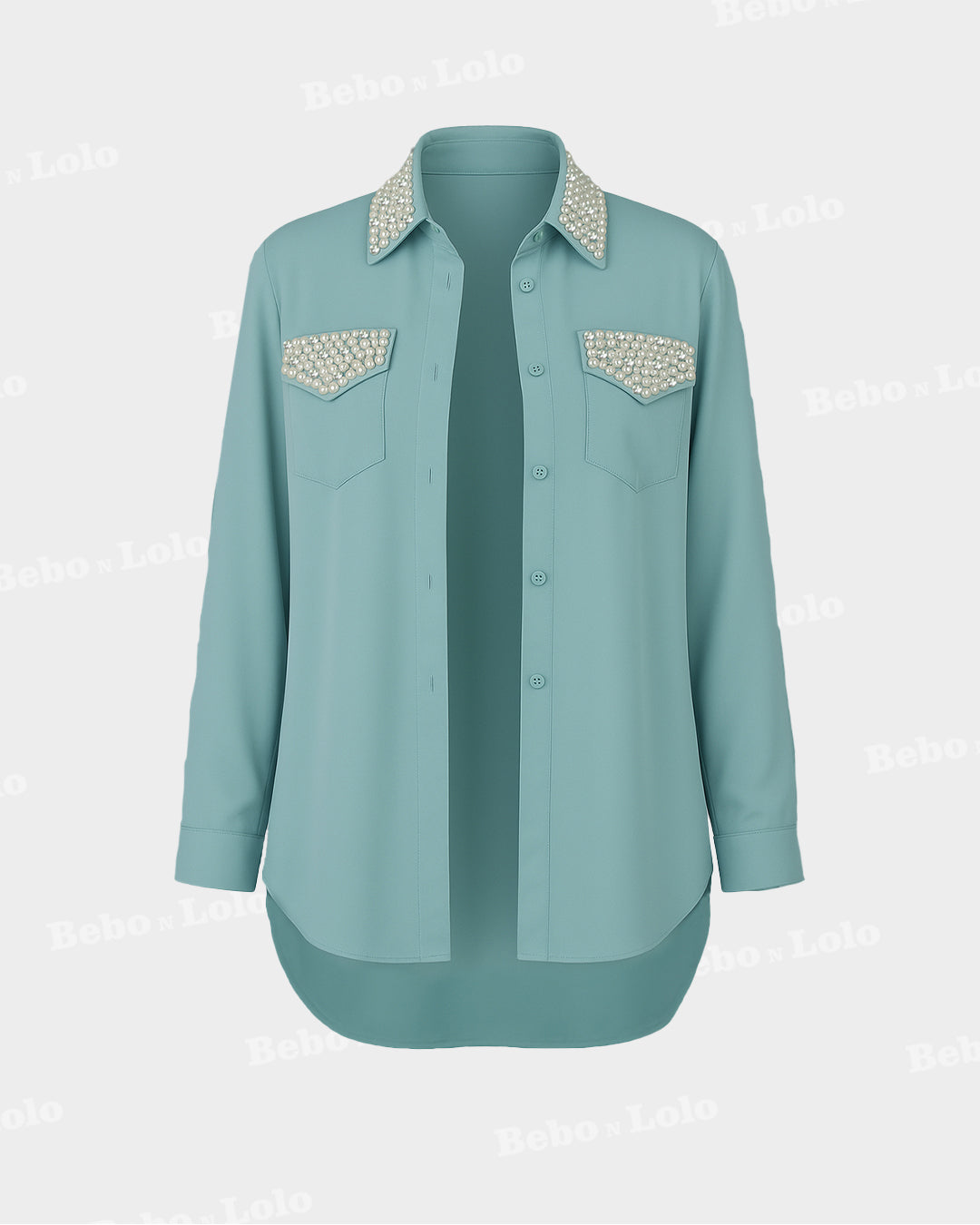 Heavy Studded Pearl Shirt
