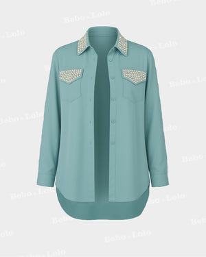 Heavy Studded Pearl Shirt