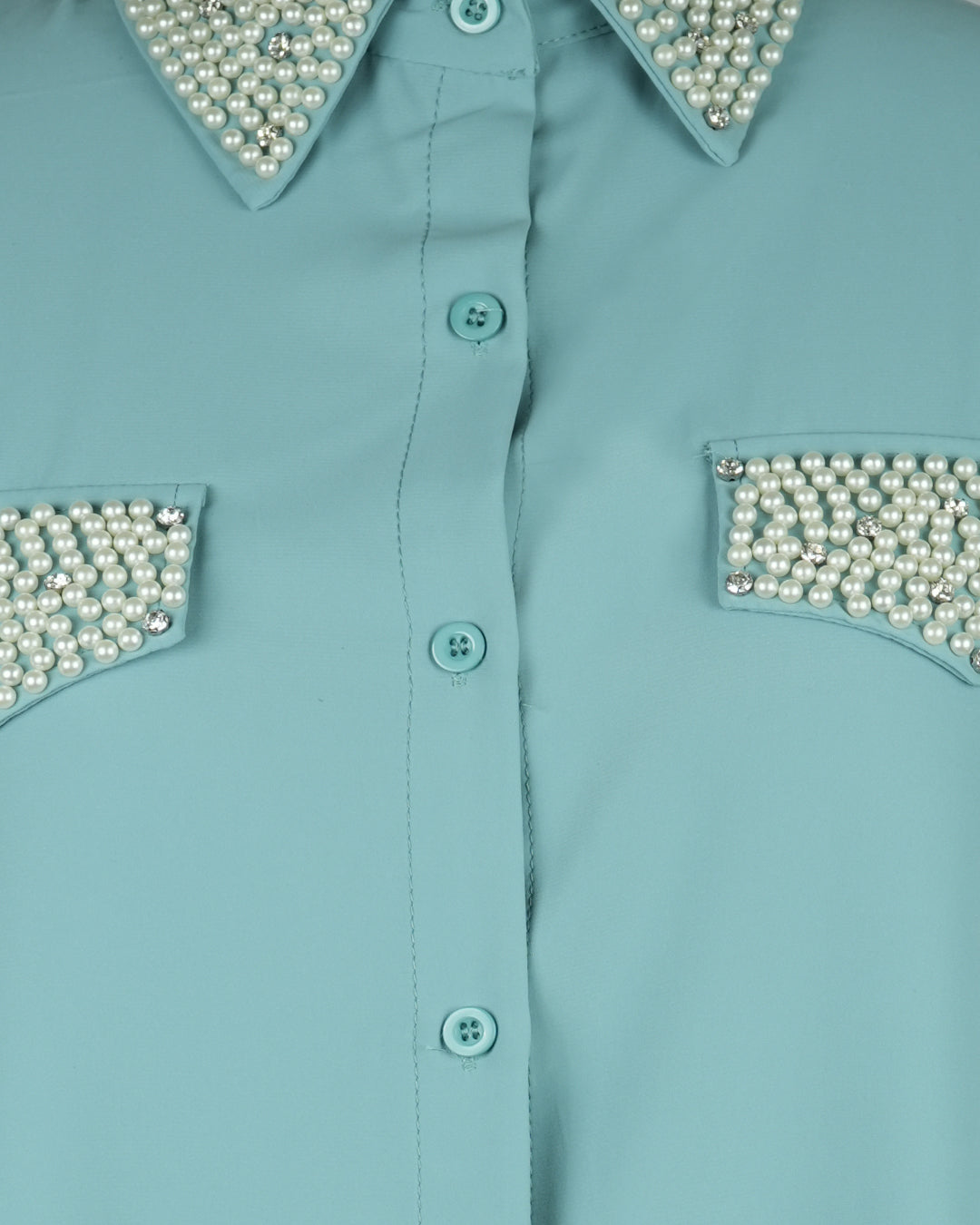Heavy Studded Pearl Shirt