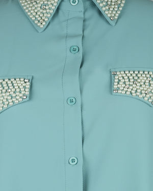 Heavy Studded Pearl Shirt