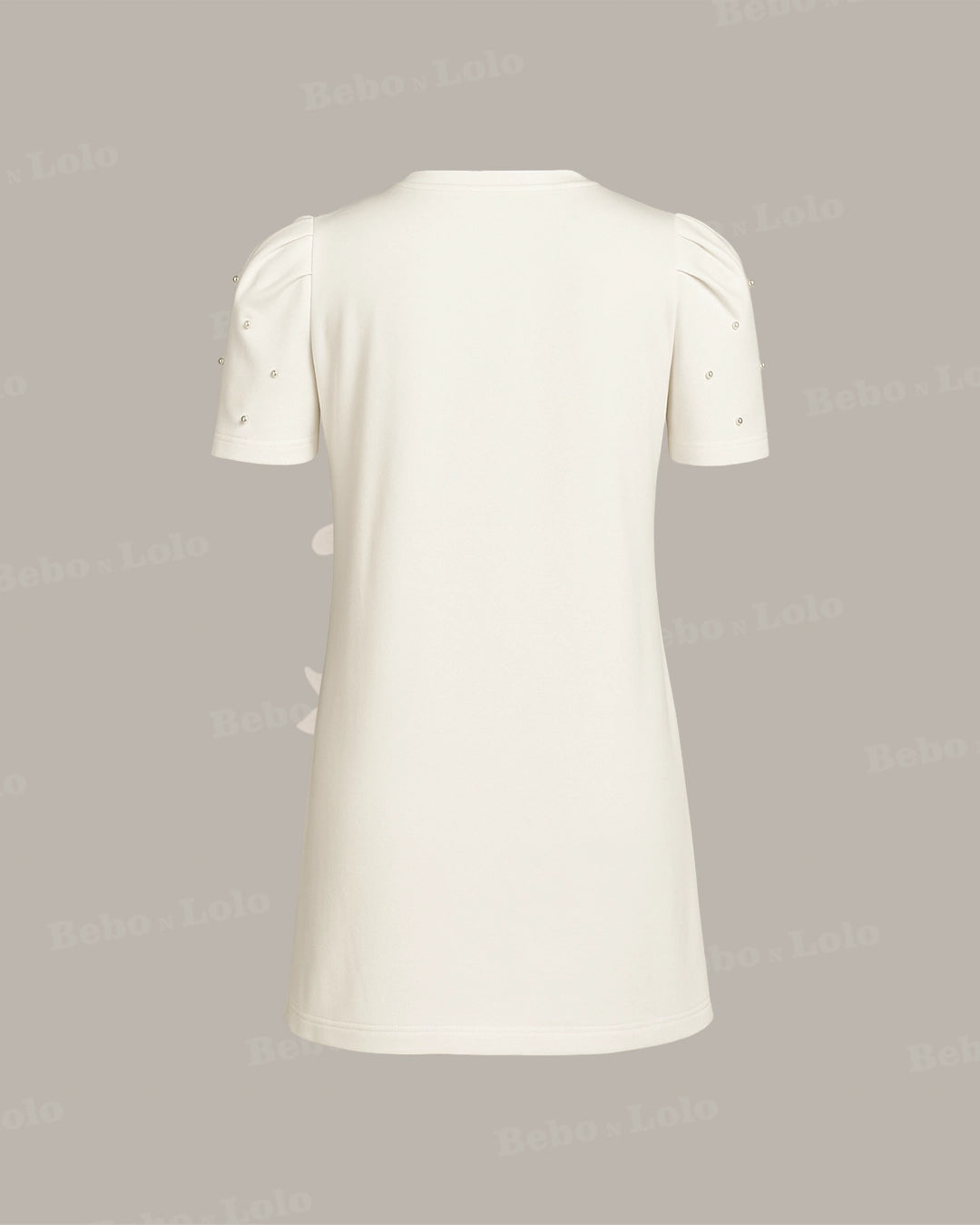 Mini Dress with Pearl & Flower - bebonlolo
