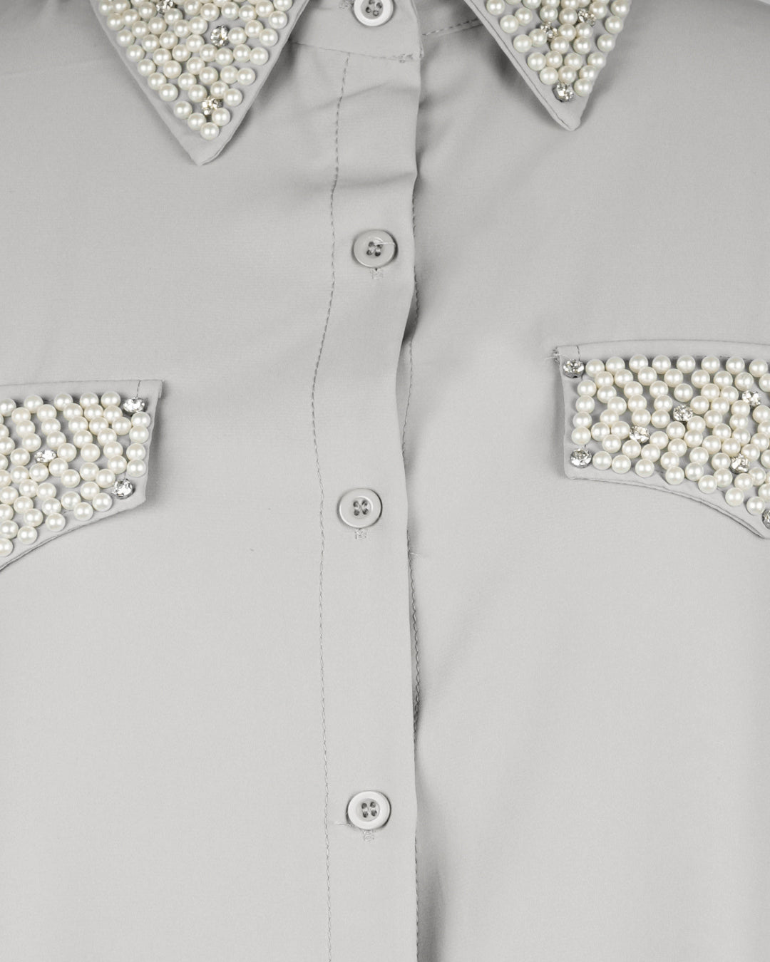Heavy Studded Pearl Shirt