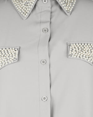 Heavy Studded Pearl Shirt