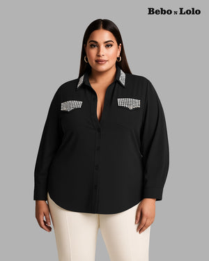 Heavy Studded Pearl Shirt