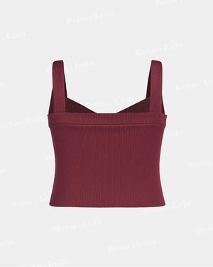 Tank Top with Sweetheart Neck - bebonlolo