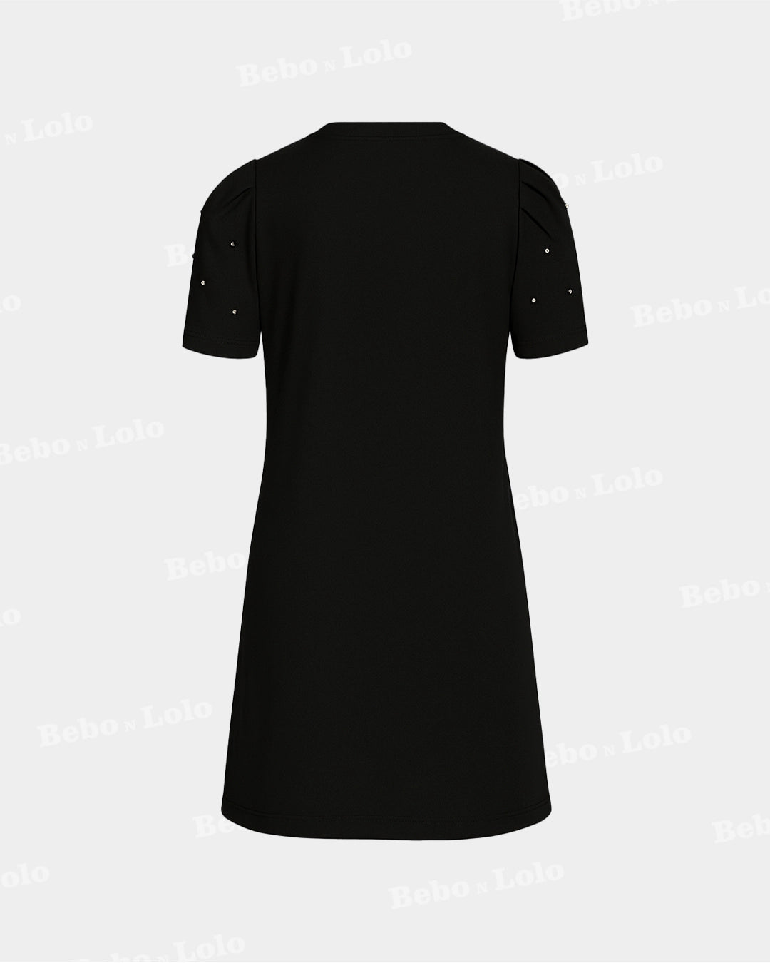 Mini Dress with Pearl & Flower - bebonlolo